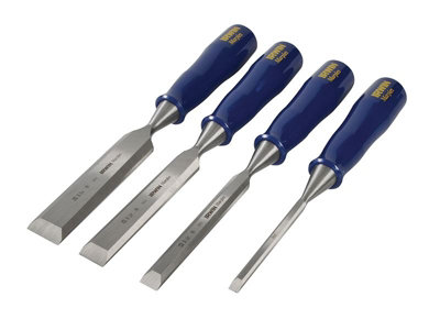 Irwin Marples TM444/S4 M444 Bevel Edge Chisel Blue Chip Handle Set 4 Piece MAR444S4