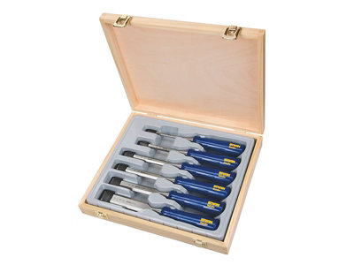 Irwin Marples TM444/S6 M444 Bevel Edge Chisel Blue Chip Handle Set 6 Piece MAR444S6