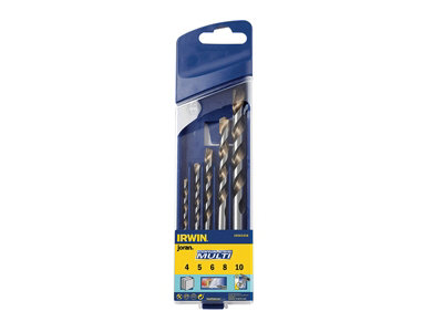 Irwin Masonry Cordless Multi Drill Bit Set 5 Piece IRW10501938 4mm - 10mm