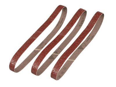 IRWIN Powerfile Sanding Belts - 13x455mm 40G Pack of 3 for Wood & Metal Finishing