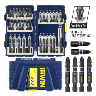 Irwin Pro Impact Screwdriver Bit Set 1923437 + Bit Holder High Torque ...