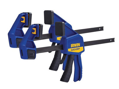 Irwin Quick-Grip Quick-Change Medium-Duty Bar Clamp Twin Pack - 300mm (12in)