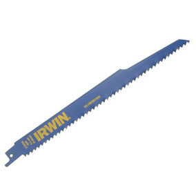 Irwin Sabre Saw Blade Nail Embedded Wood 956R 225mm Pack of 2 IRW10506430