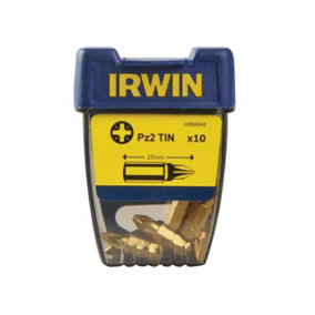 IRWIN - Screwdriver Bits Pozidriv PZ2 25mm Titanium (Pack 10)