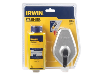 Irwin STRAIT-LINE - HPP Chalk Reel Set 30m & Blue Chalk 113g