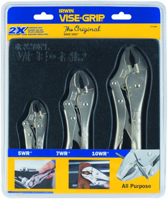 Irwin Vise Grip 3Pc Groove Lock Pliers Sets