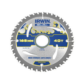 IRWIN - Weldtec Circular Saw Blade 165 x 30mm x 40T ATB
