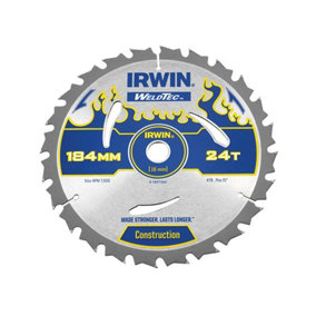 IRWIN - Weldtec Circular Saw Blade 184 x 16mm x 24T ATB