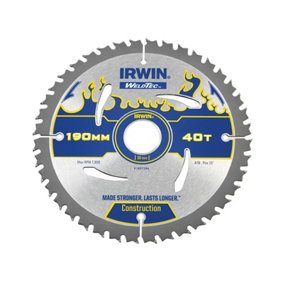 Irwin Weldtec Circular Saw Blade 190 x 30mm x 40T ATB IRW1897384