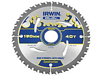 IRWIN - Weldtec Circular Saw Blade 190 x 30mm x 40T ATB
