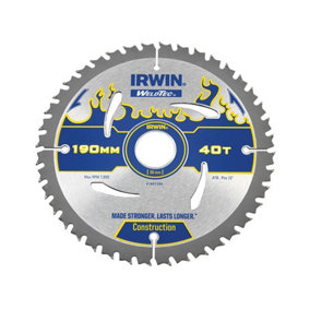 IRWIN - Weldtec Circular Saw Blade 190 x 30mm x 40T ATB