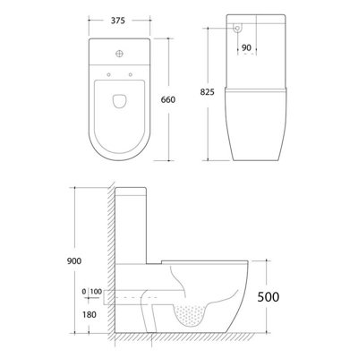 Isaac Round Comfort Height Close Coupled Toilet with Soft Close Seat