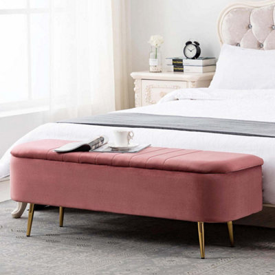 Ottoman storage deals bench pink