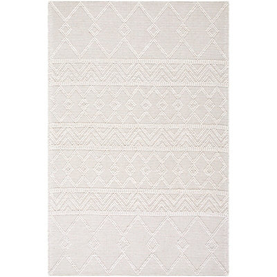ISHANI Hand-Woven Global Wool Beige Area Rug 152 x229 cm
