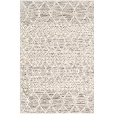 ISHANI Hand-Woven Global Wool Charcoal Area Rug 183 x274 cm