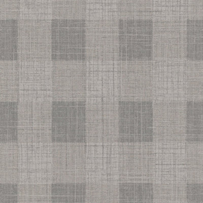 Isla Check Wallpaper In Taupe and Grey