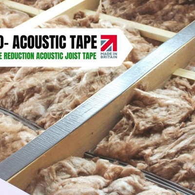 ISO Acoustic Soundproofing Tape - 4mm Thick x 50mm x 25mtr - 5