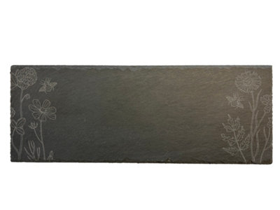 iStyle Flowers Slate Serving Tray with 3 Dishes
