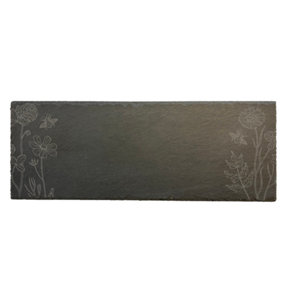 iStyle Flowers Slate Serving Tray with 3 Dishes
