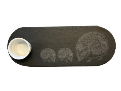 iStyle Hedgehogs Slate Serving Tray with Dish