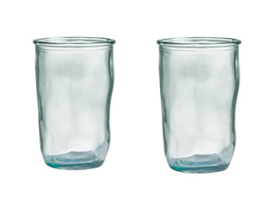 iStyle Recycled Glass Organic Shape Hiball Glass 31.5cl Set of 2