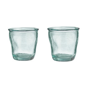 iStyle Recycled Glass Organic Shape Tumbler 35cl Set of 2