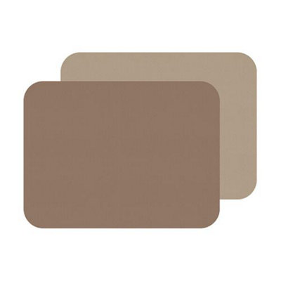 iStyle Taupe and Sandstone Flexi Set of 2 Faux Leather Placemats