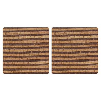 iStyle Tiger Set of 2 Cork Veneer Placemats