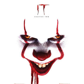 IT Chapter Two Face Pennywise Poster White/Red (One Size)