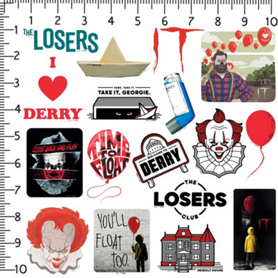 It Deluxe Vinyl Stickers (Pack of 50) Multicoloured (One Size)