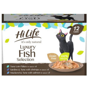It's Only Natural Cat Lux Fish Selection 48 x 70g