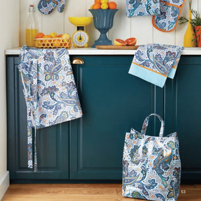 Italian Paisley Graphic Print 100% Cotton Apron