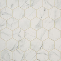 Italian White Marble Tile Vinyl by Remland (4.00 m x 2.00 m)