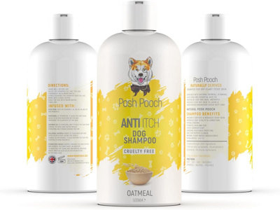 Itchy Dog Shampoo For Dogs Oatmeal Soothes Dry Flaky Skin Shampoo 500ml Anti Itch Natural Hypoallergenic Aloe Wheat DIY at B Q