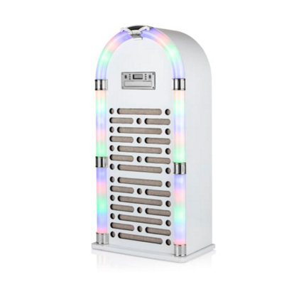 iTek Bluetooth Jukebox with CD Player and FM Radio Gloss White