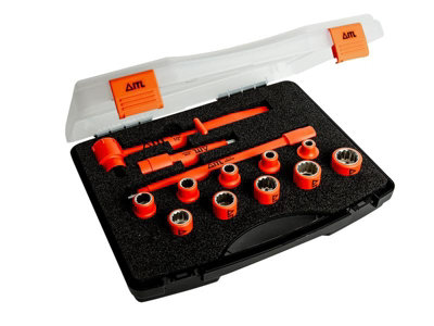 ITL Insulated 03180 Insulated 1/2in Drive Socket Set 13 Piece ITL03180