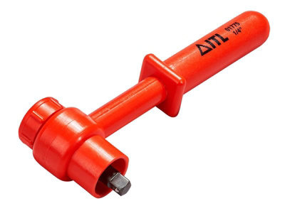 ITL Insulated 1/4 Inch Drive Reversible Ratchet Tool for Live Line Safety