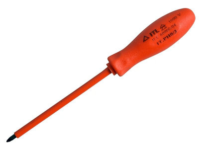 ITL Insulated UKC-02005 Insulated Screwdriver Phillips No.0 x 75mm (3in) ITL02005