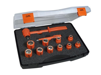 ITL Insulated UKC-03100 Insulated Socket Set of 12 1/2in Drive ITL03100