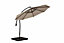 Ivory 3m Deluxe Pedal Operated Rotational Cantilever Powder Coated Parasol with Cross Stand