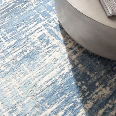 Ivory Abstract Modern Easy to Clean Abstract Rug For Dining Room ...
