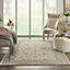 Ivory Aqua Luxurious Traditional Easy to clean Rug for Dining Room Bed Room and Living Room-76 X 244cm (Runner)