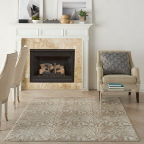 Ivory Beige Modern Abstarct Rug Easy to clean Living Room Bedroom and Dining Room-160cm X 221cm