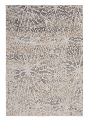 Ivory Beige Rug, Anti-Shed Abstract Floral Rug, Modern Rug, Ivory Beige Rug for Bedroom, & Dining Room-66 X 229cm (Runner)