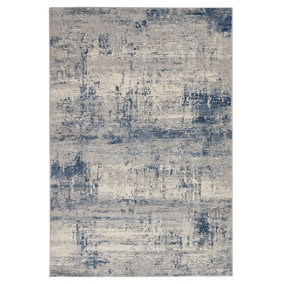 Ivory Blue Rug, Stain-Resistant Rug with 10mm Thickness, Luxurious Modern Rug for Bedroom, & Dining Room-120cm X 180cm