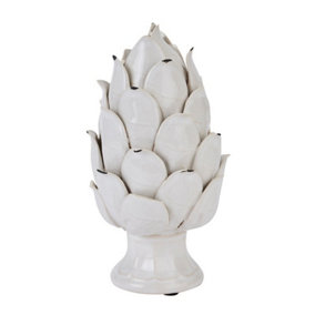 Ivory Chianti Artichoke - Ceramic - L14 x W14 x H24 cm - White