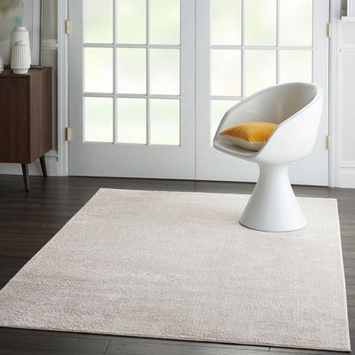 Ivory Grey Abstract Modern Easy to clean Rug for Dining Room Bed