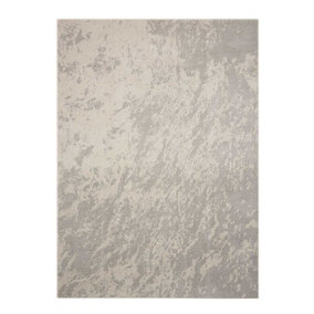 Ivory/Grey Rug, Abstract Rug with 10mm Thick, Anti-Shed Modern Luxurious Rug for Bedroom, & Dining Room-239cm X 320cm