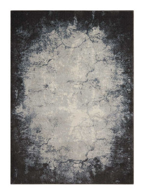 Ivory Grey Rug, Anti-Shed Abstract Rug with 10mm Thick, Modern Luxurious Rug for Bedroom, & Dining Room-117cm X 178cm