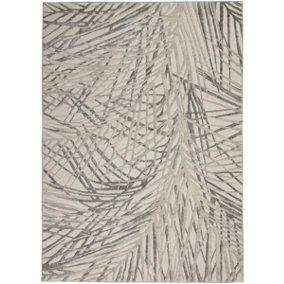 Ivory Grey Rug, Anti-Shed Abstract Rug with 10mm Thickness, Luxurious Rug for Bedroom, & Dining Room-120cm X 180cm